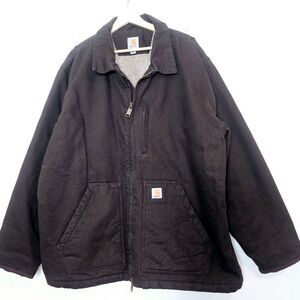 Carhartt Sherpa Lined Mens Brown  Jacket Size 2XL